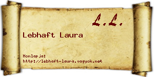 Lebhaft Laura névjegykártya